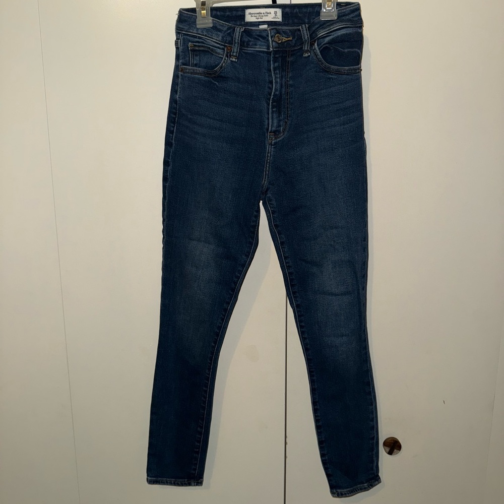 Abercrombie & Fitch Dark Blue High Rise Jeans